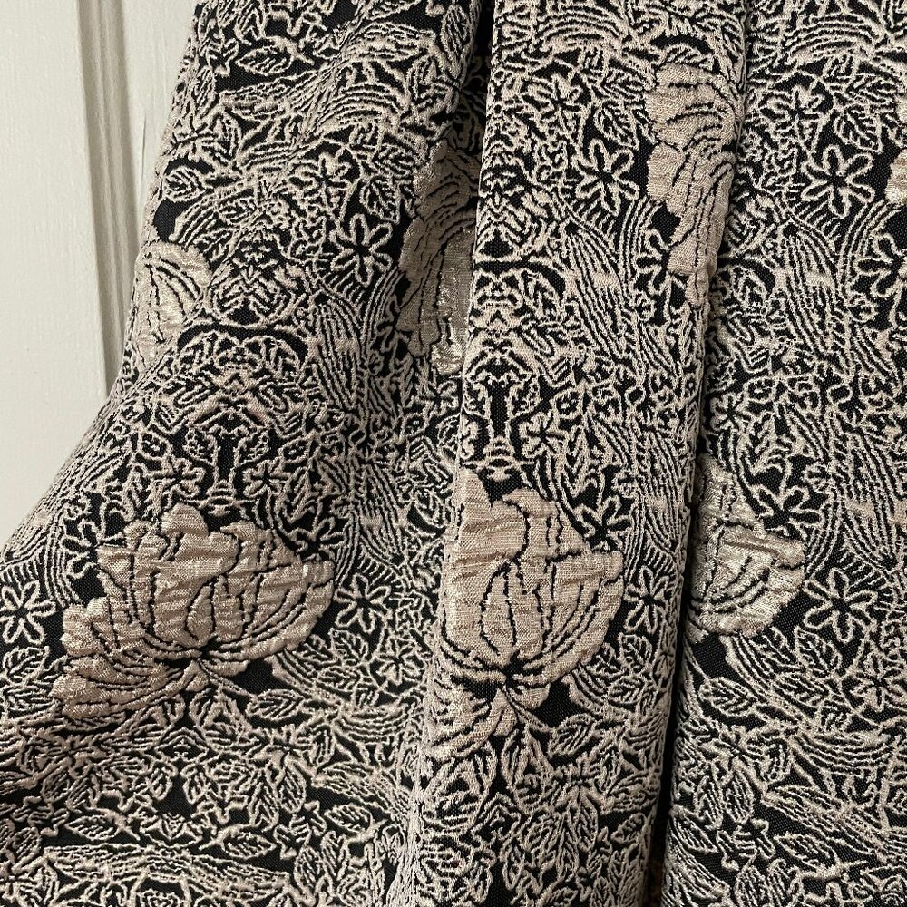 Soieblu Silver Floral Jacquard Mini Dress